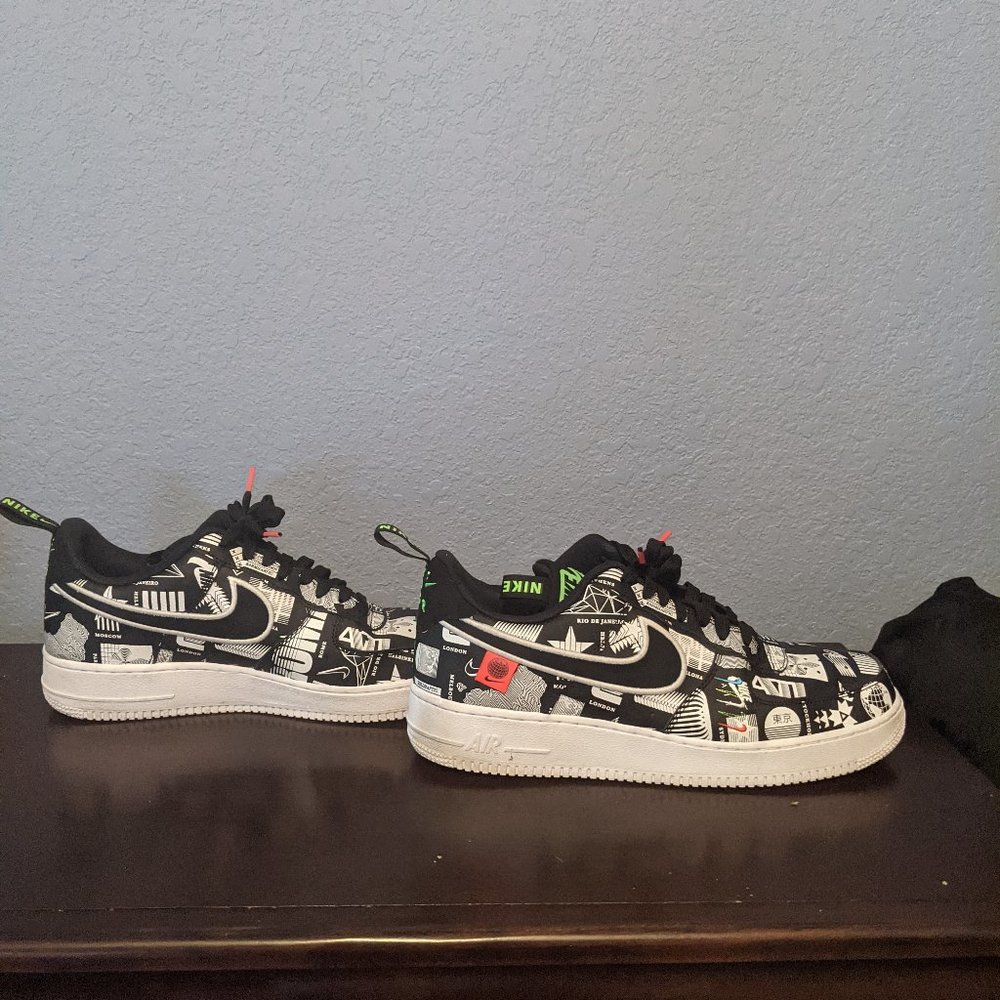 Nike Worldwide Black and White Air Force One